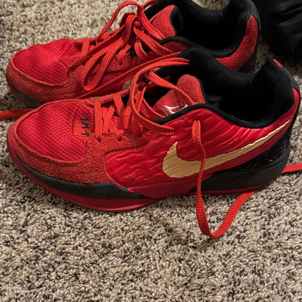 Nike JA 2 Nightmare Kids Red and Gold Sneakers